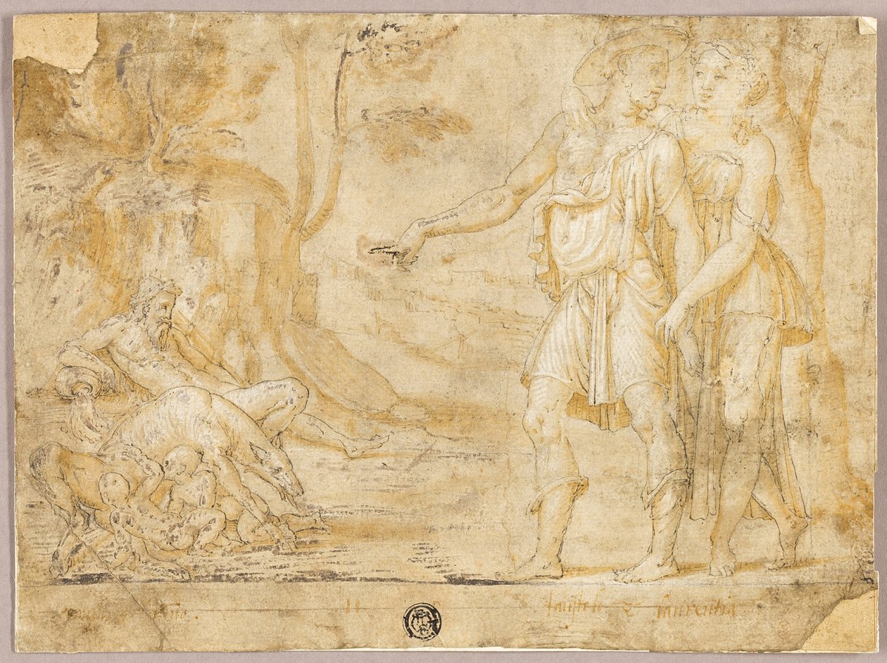 Faustulus and Merentia Discover Romulus and Remus by Fontainebleau School