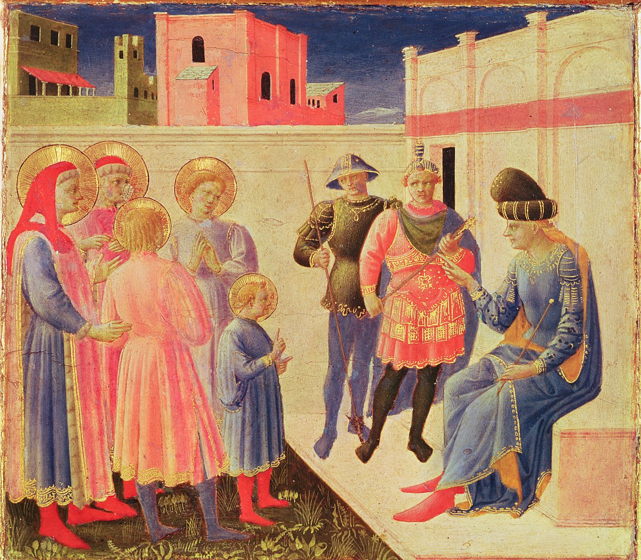 SS. Cosmas and Damian Before Diocletian, predella from the Annalena Altarpiece by Fra Angelico