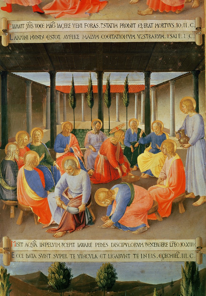 The Washing of the Feet (detail) by Fra Angelico