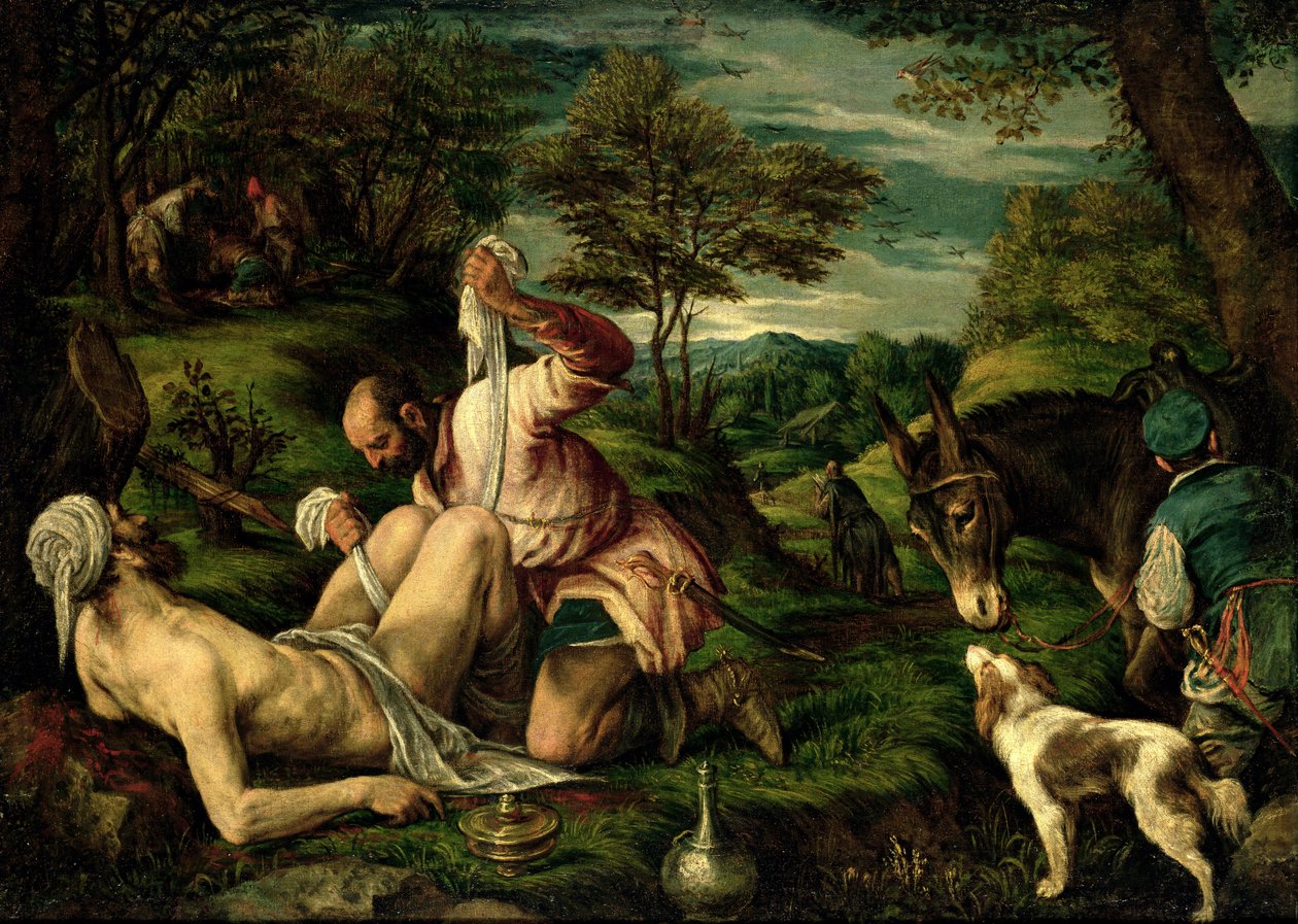 The Parable of the Good Samaritan, 1575 by Francesco Bassano