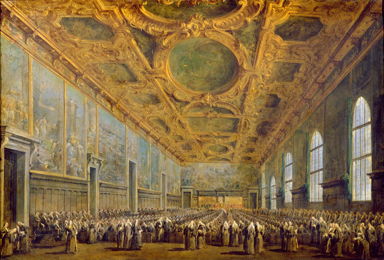 The Doge of Venice Thanking the Council by Francesco Guardi