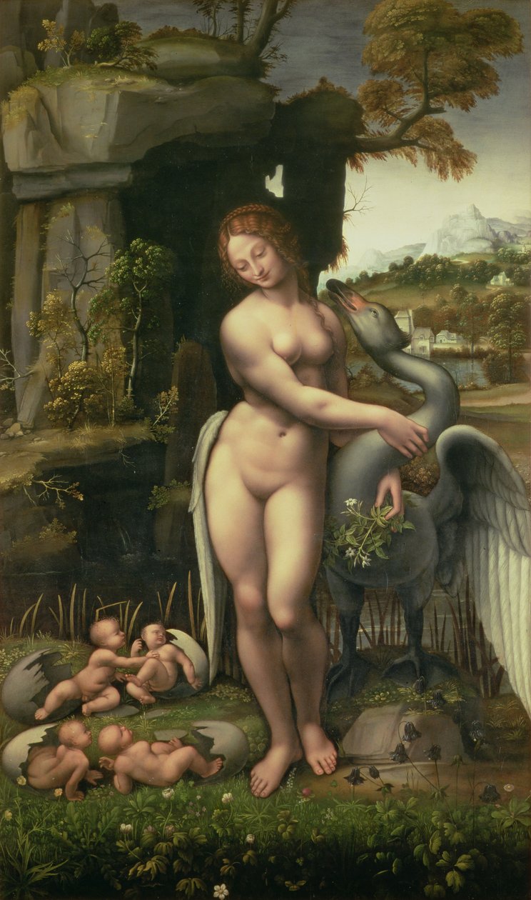Leda and the Swan by Francesco Melzi