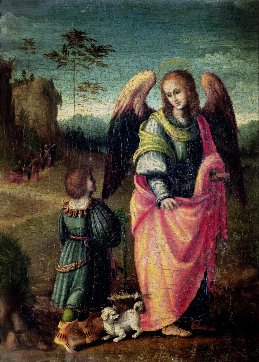 Tobias and the Angel by Francesco Ubertini Verdi Bachiacca
