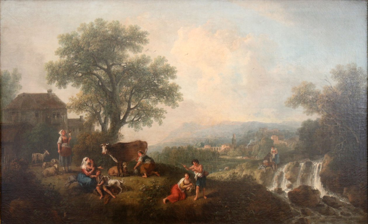 Landscape with Peasants by Francesco Zuccarelli