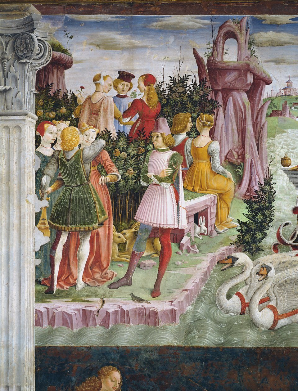 The Triumph of Venus: April from the Room of the Months (detail) by Francesco del Cossa