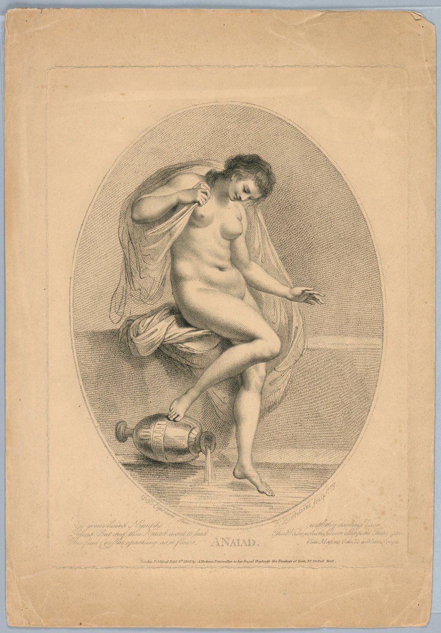 A Naiad (Woman Stepping into a Bath) by Francesco Bartolozzi