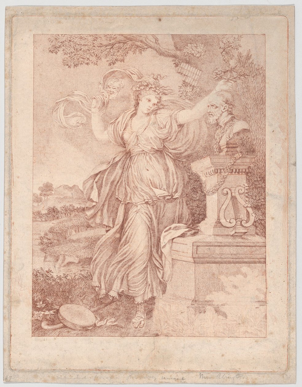 Mrs. Abington as Thalia, 1783 by Francesco Bartolozzi