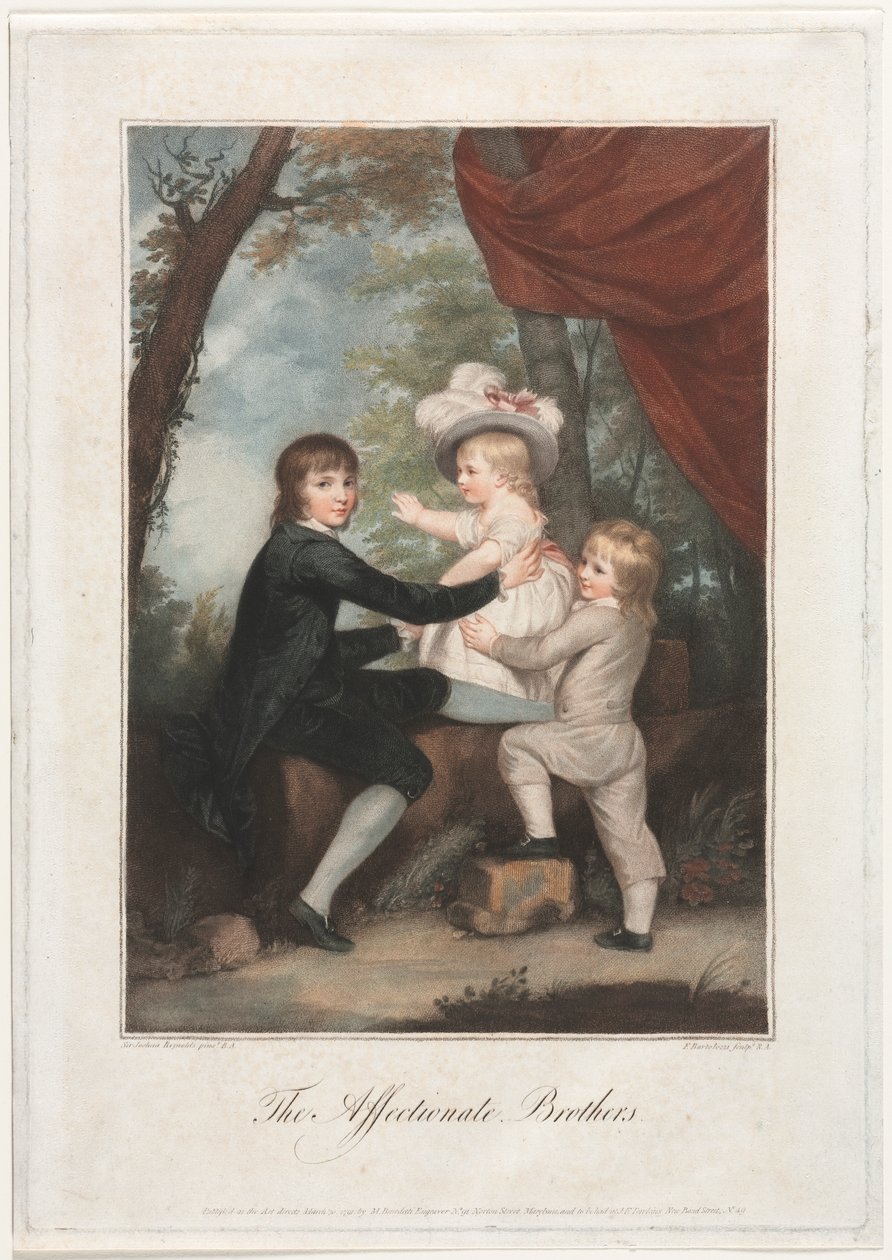 The Affectionate Brothers (The Lamb Children) by Francesco Bartolozzi