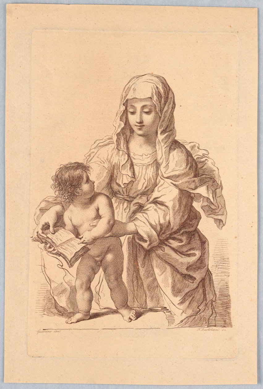 Virgin and Child Holding a Book by Francesco Bartolozzi