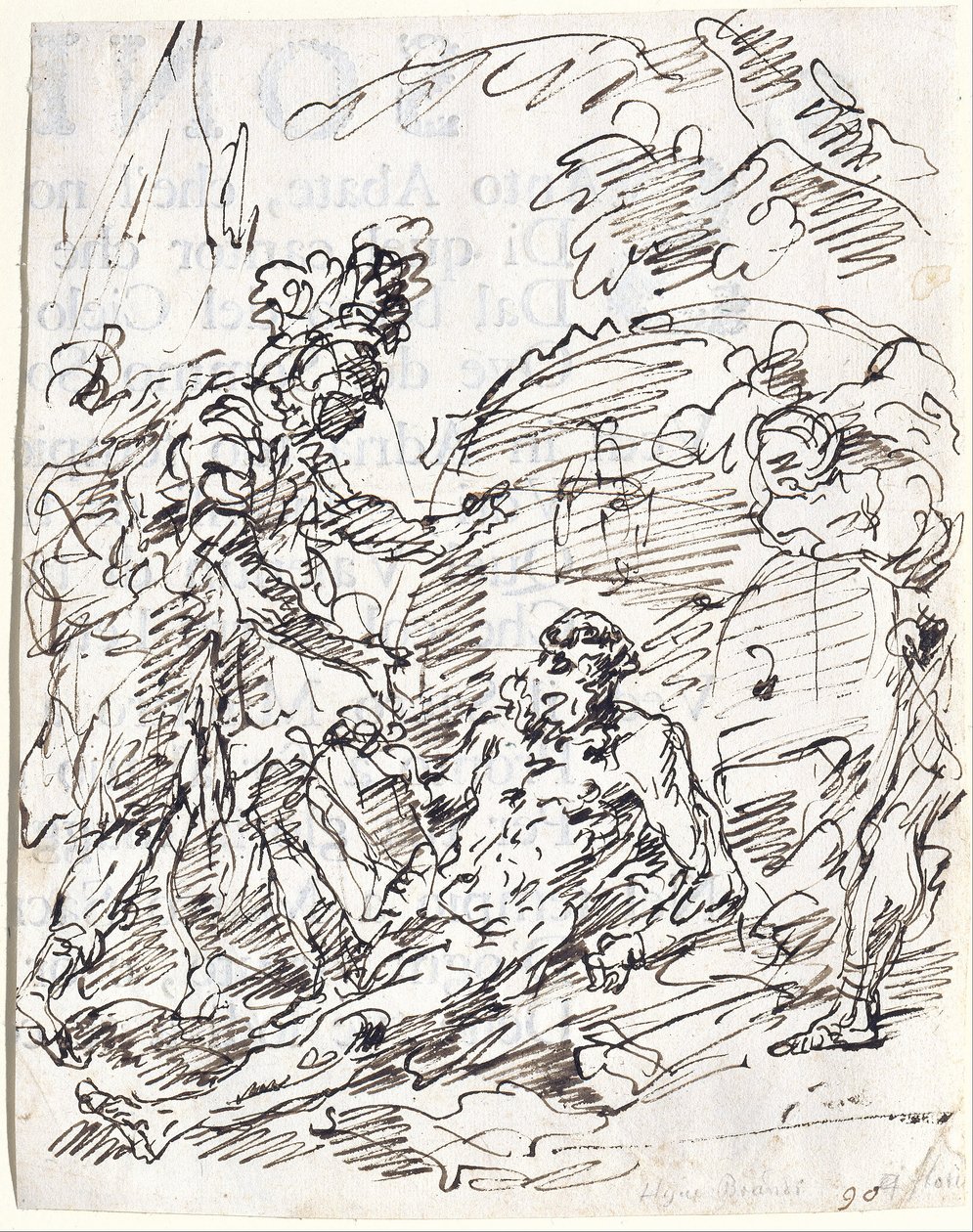 Alexander and Diogenes by Francesco Fontebasso