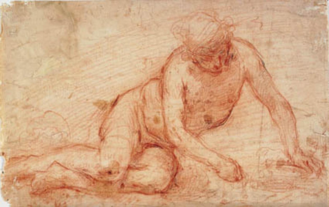 Reclining Male Nude by Francesco Montelatici
