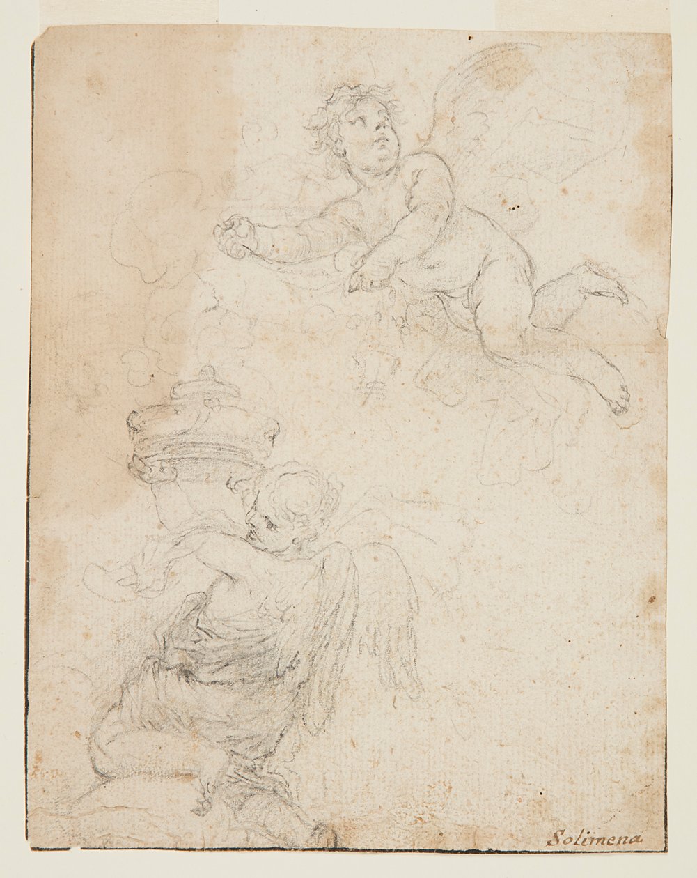 Study of Two Putti by Francesco Solimena