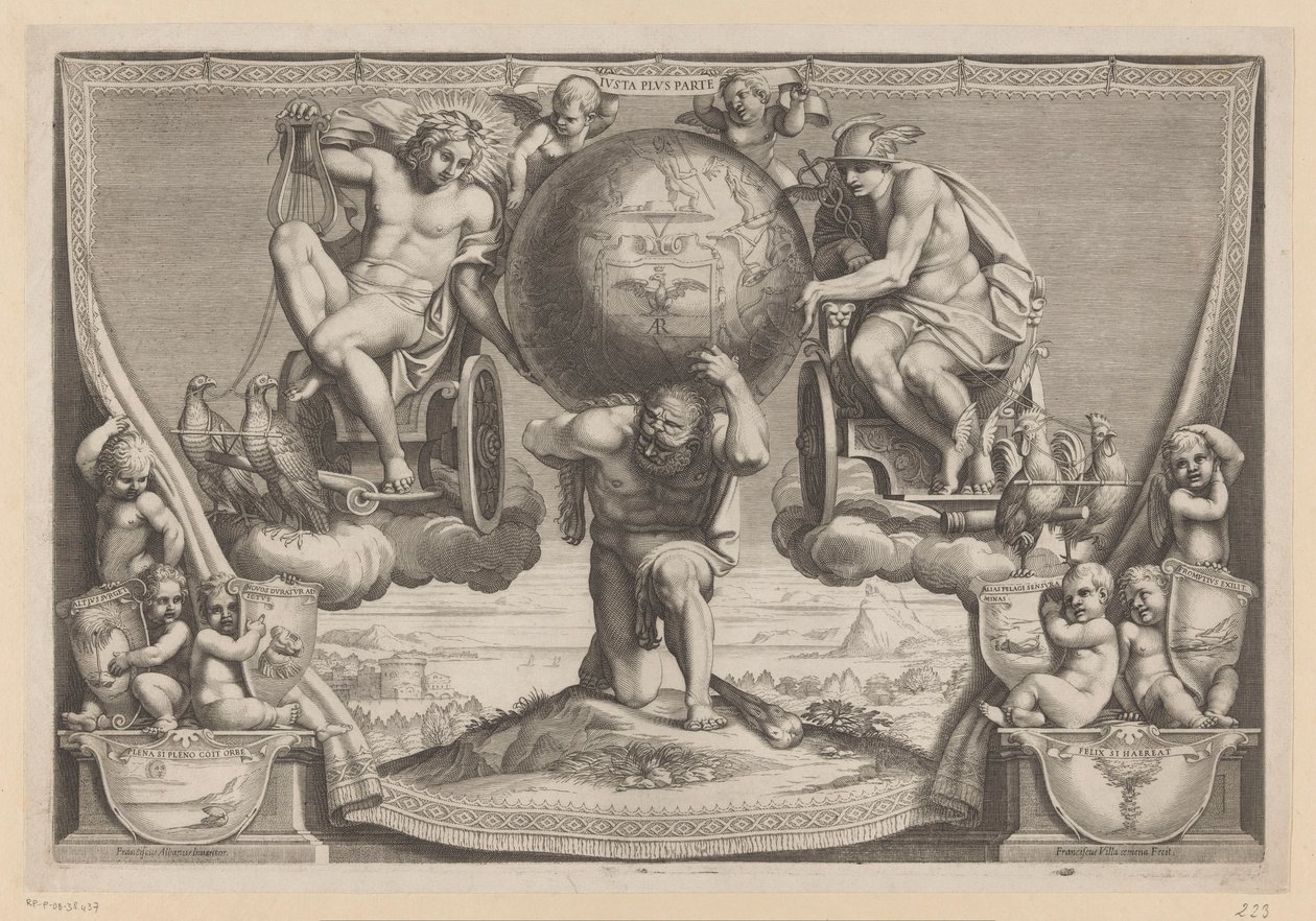 Allegory of Cardinal Pompeio Arrigoni by Francesco Villamena