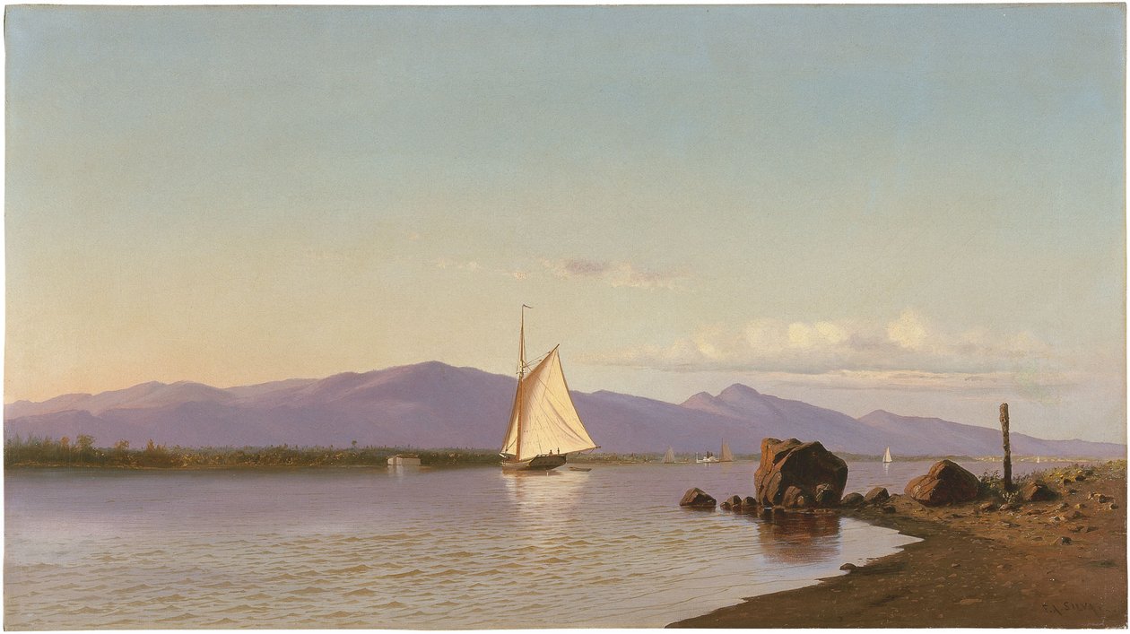 Kingston Point, Hudson River by Francis Augustus Silva