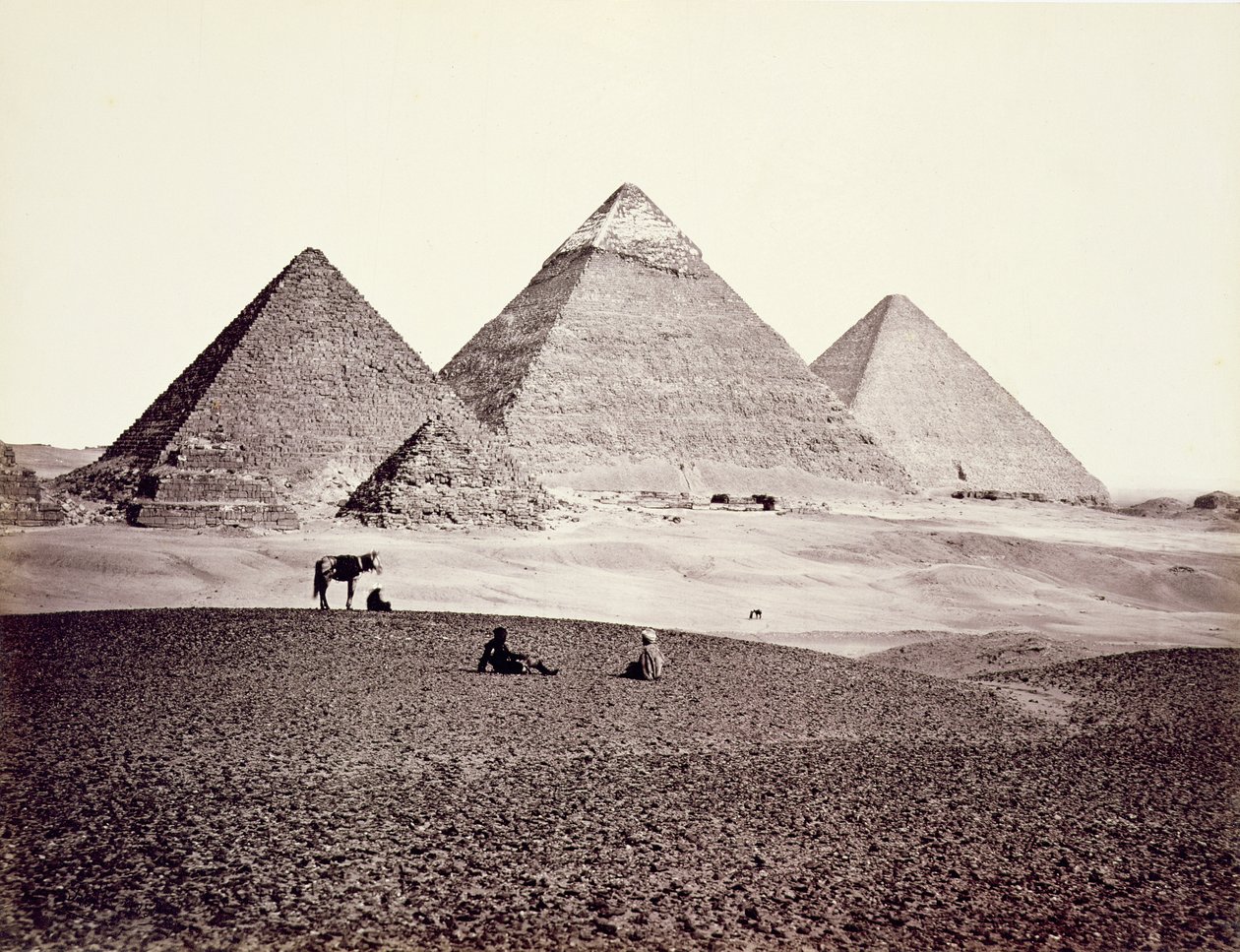 The Pyramids of El-Geezah, from the South-West by Francis Frith