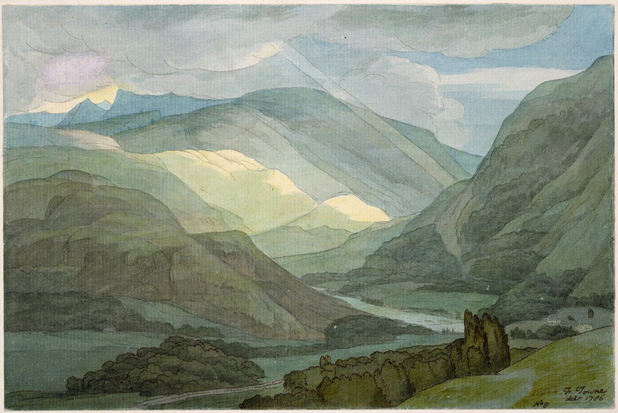 Rydal Water, 1786 by Francis Towne