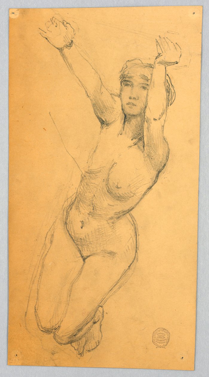 Sketch of a Female Nude by Francis Augustus Lathrop