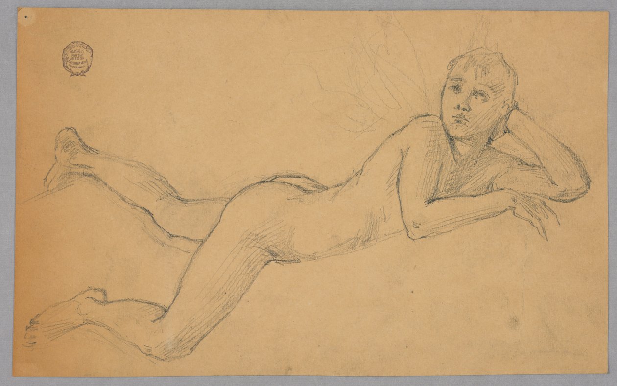Study of Nude Figure by Francis Augustus Lathrop