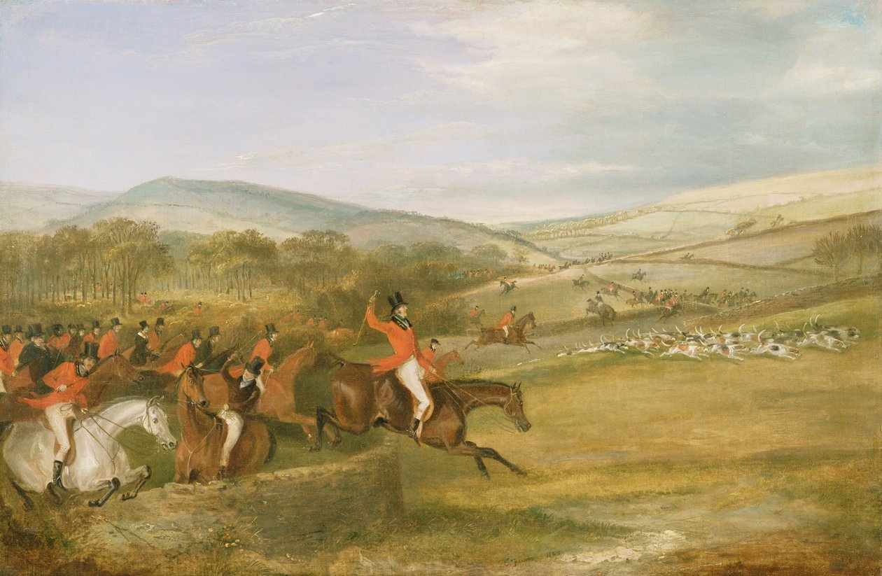 The Berkeley Hunt, Full Cry, 1842 by Francis Calcraft Turner