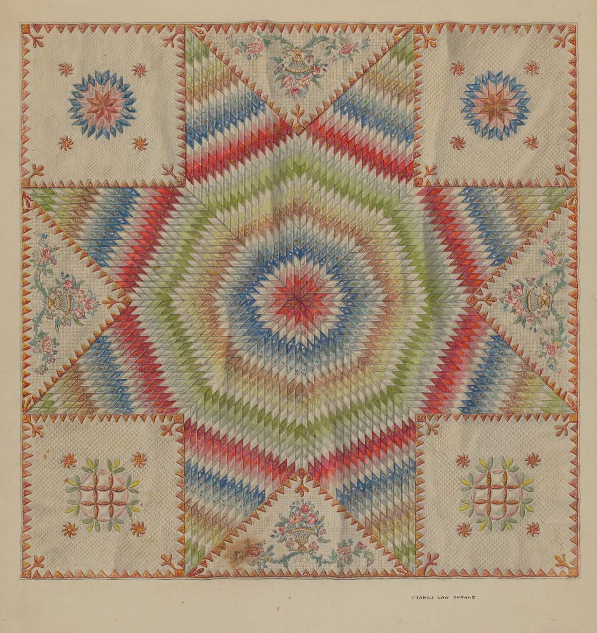 Pieced Quilt by Francis Law Durand