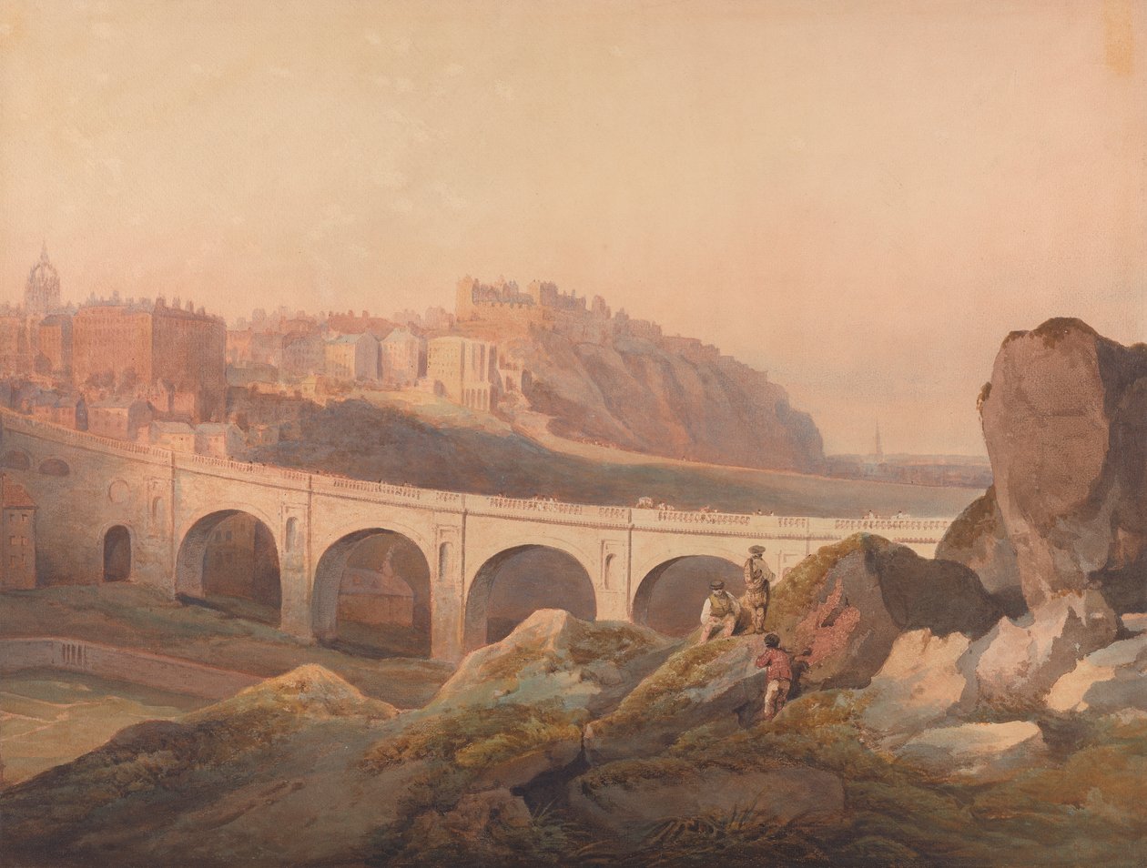 View of Edinburgh from Calton Hill by Francis Nicholson