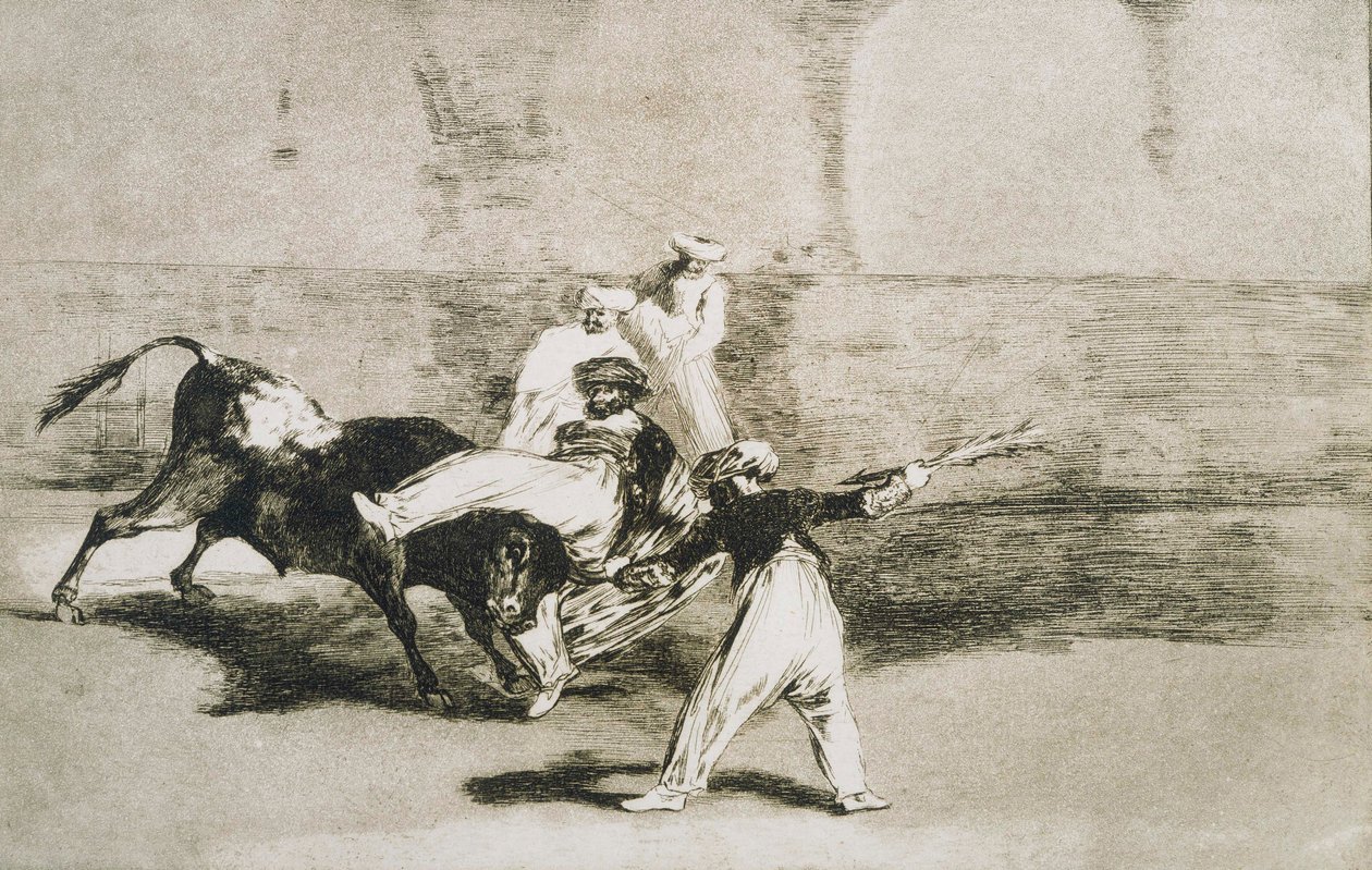 A Moor Caught by the Bull... from La Tauromaquia by Francisco de Goya