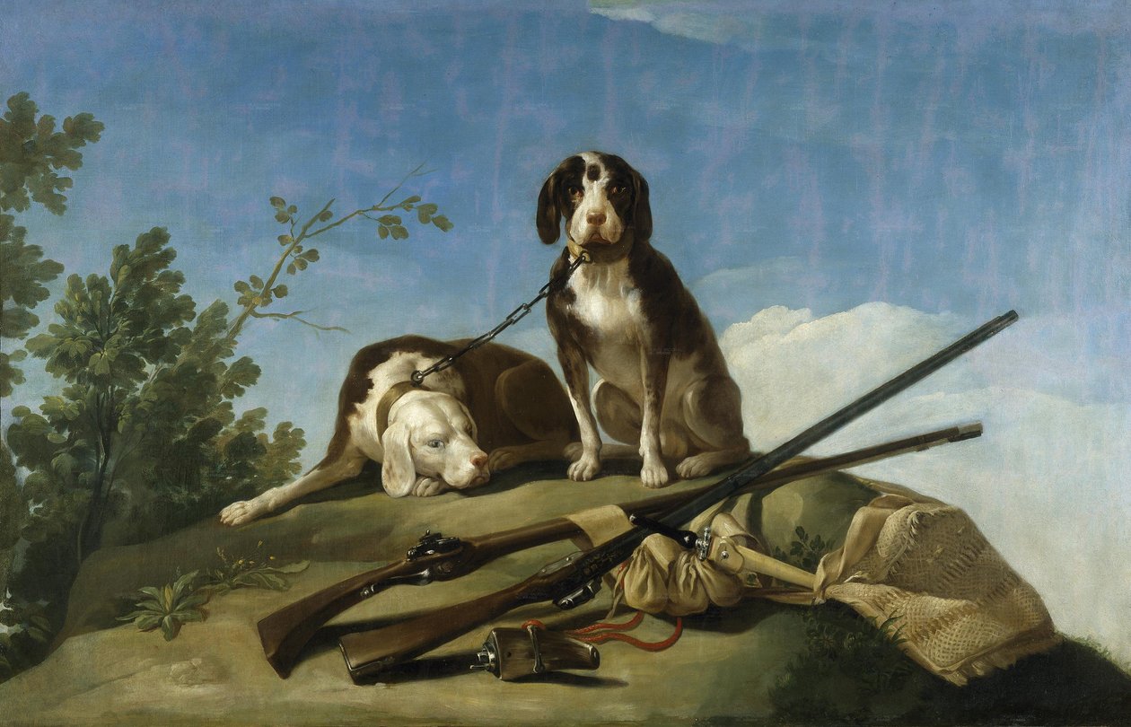 Dogs and Hunting Equipment by Francisco de Goya