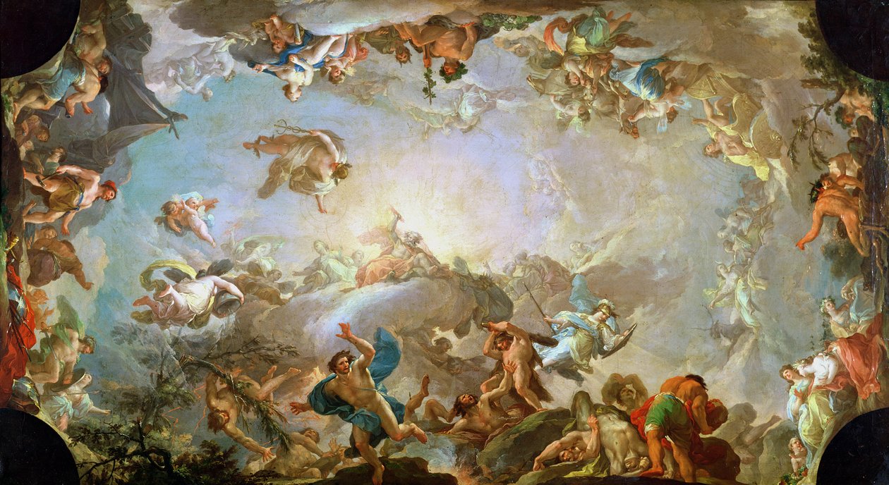 The Fall of the Giants besieging Olympus, 1764 by Francisco Bayeu y Subias