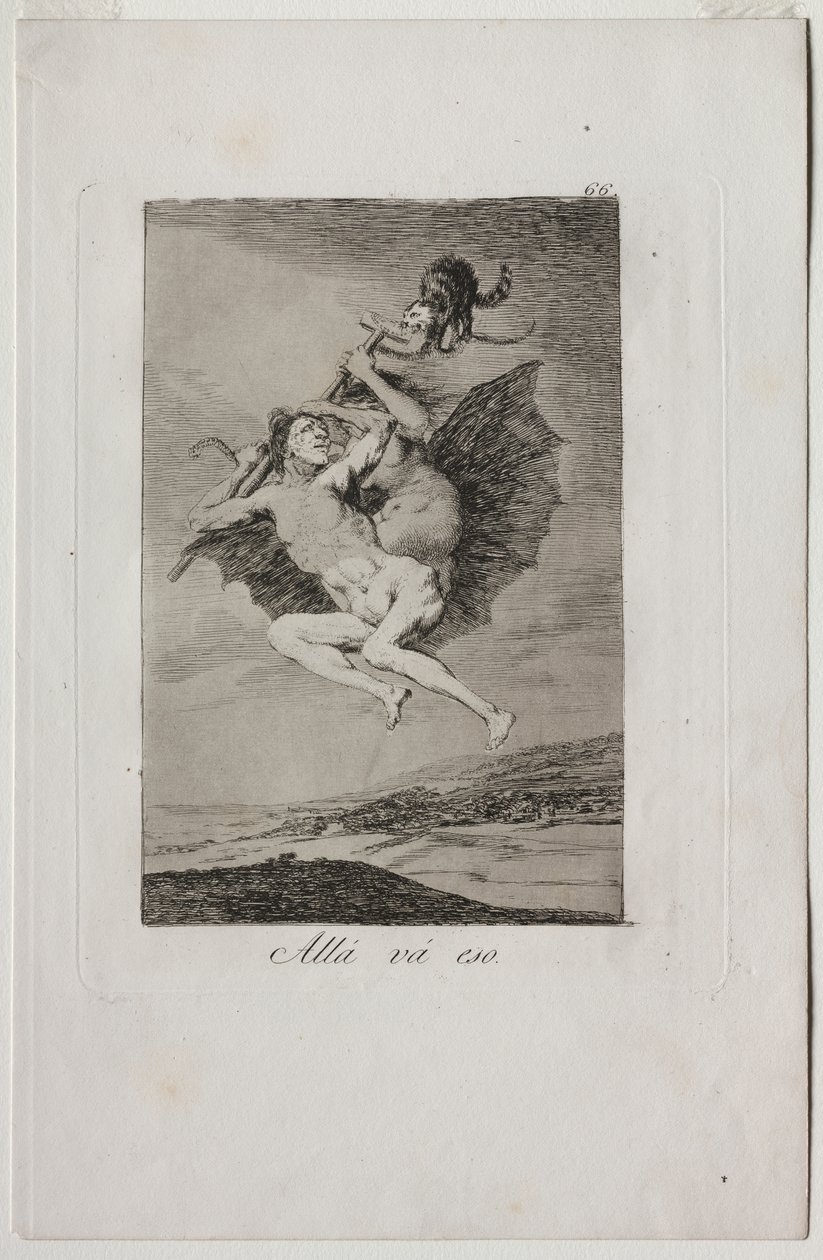 Caprichos: There It Goes. by Francisco de Goya