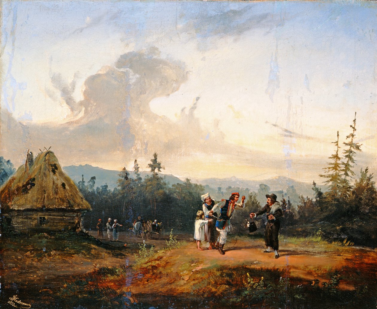 Arguments with the Jewish Merchant by Franciszek Kostrzewski