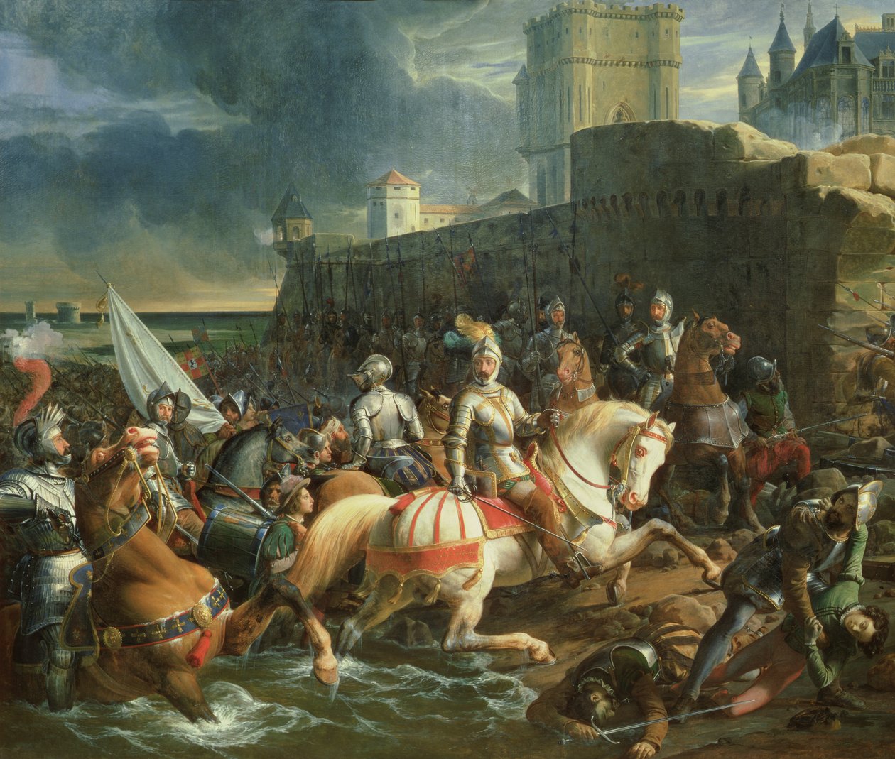 The Taking of Calais by Francis, 2nd Duke of Guise on 9th January 1558 by Francois Edouard Picot