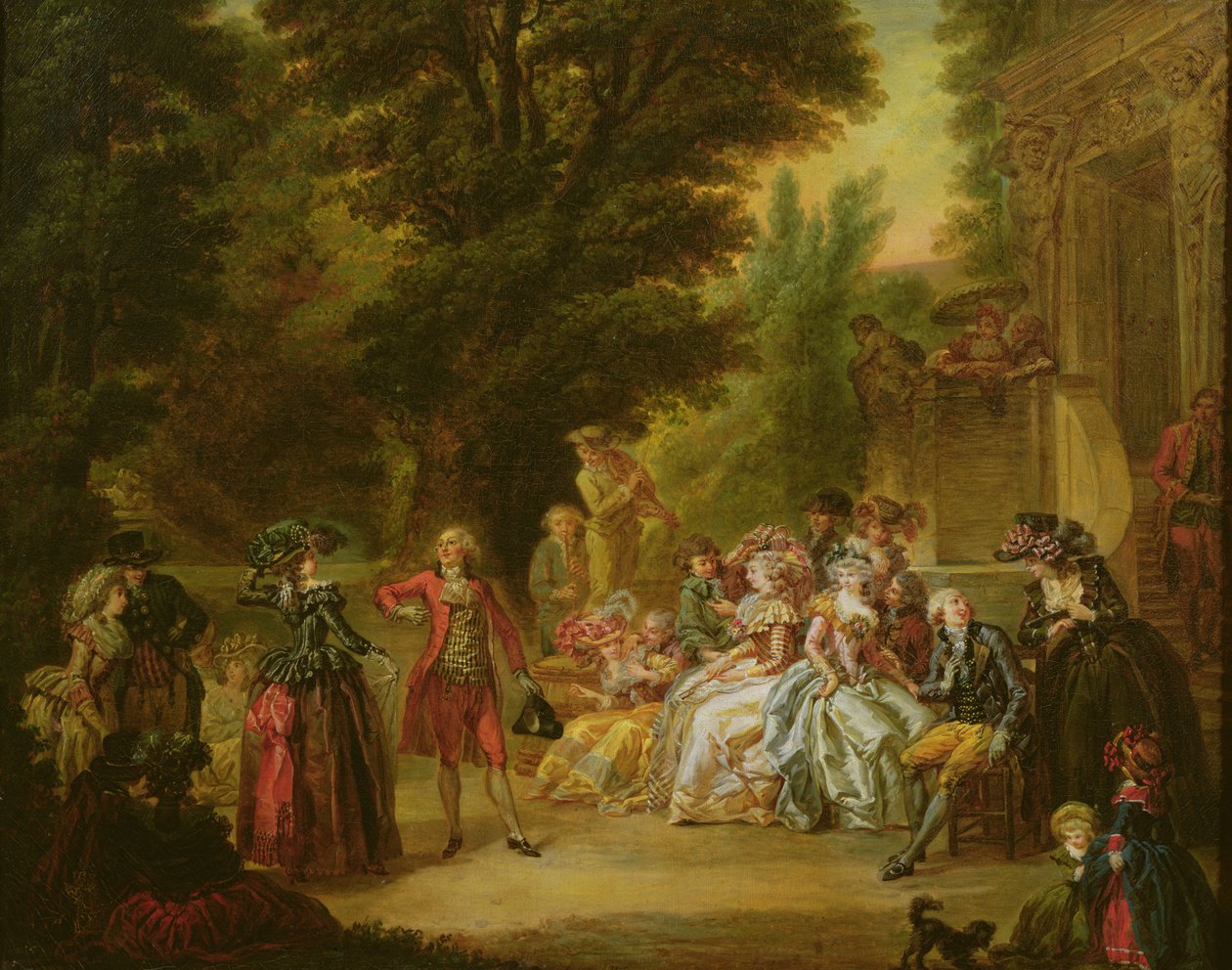 The Minuet under the Oak Tree, 1787 by Francois Louis Joseph Watteau