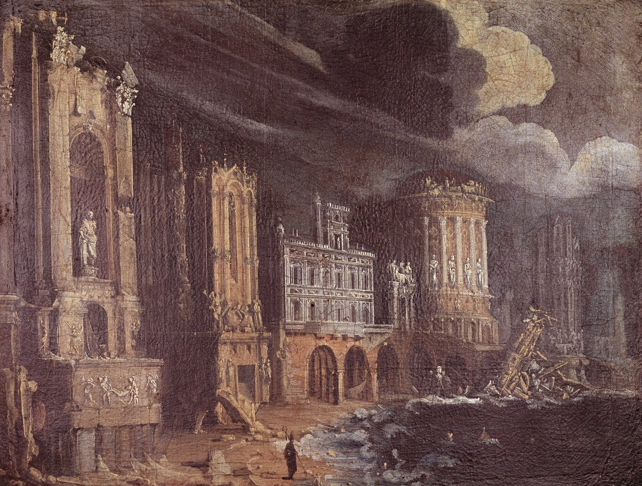 Ruins with the Legend of St. Augustine by Francois de Nome
