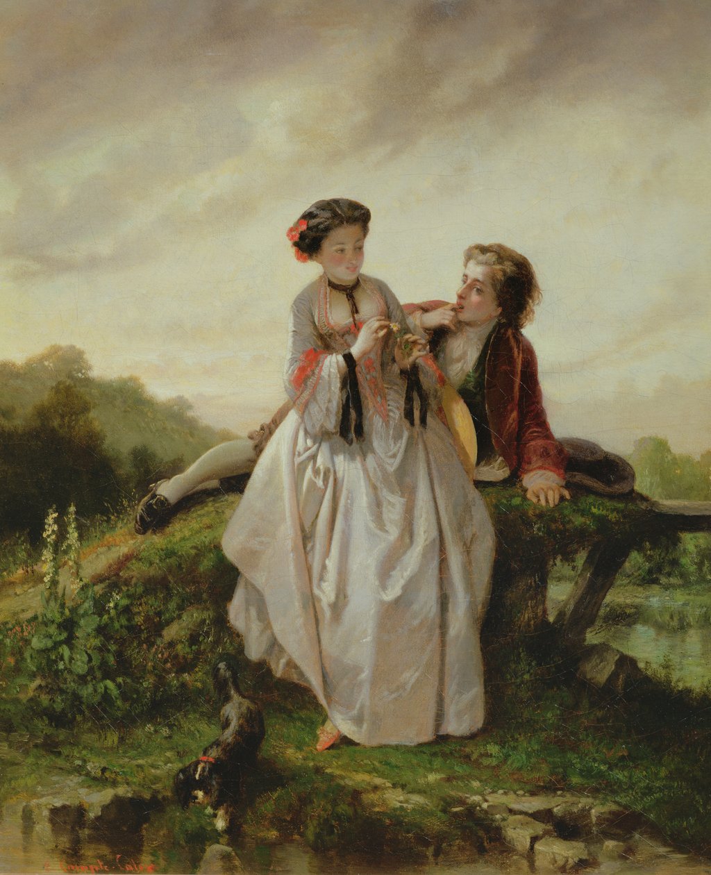 Flirtation by Francois Claudius Compte Calix