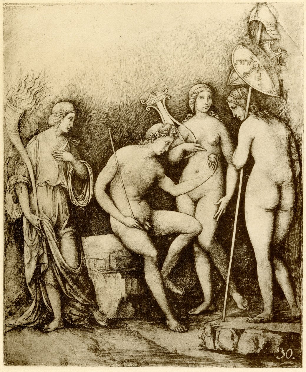 Judgement of Paris by Francois Louis Thomas Francia