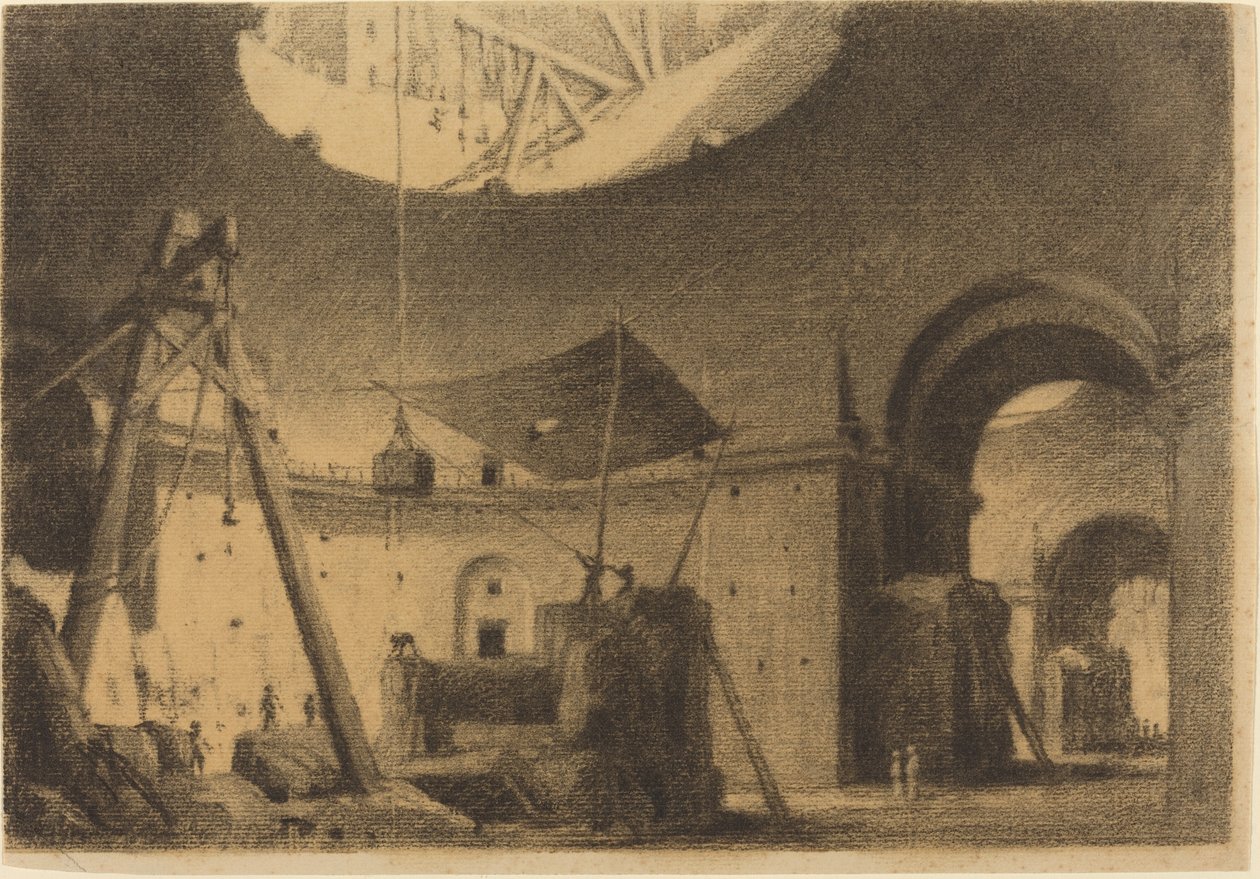Repairing a Dome by Francois Marius Granet