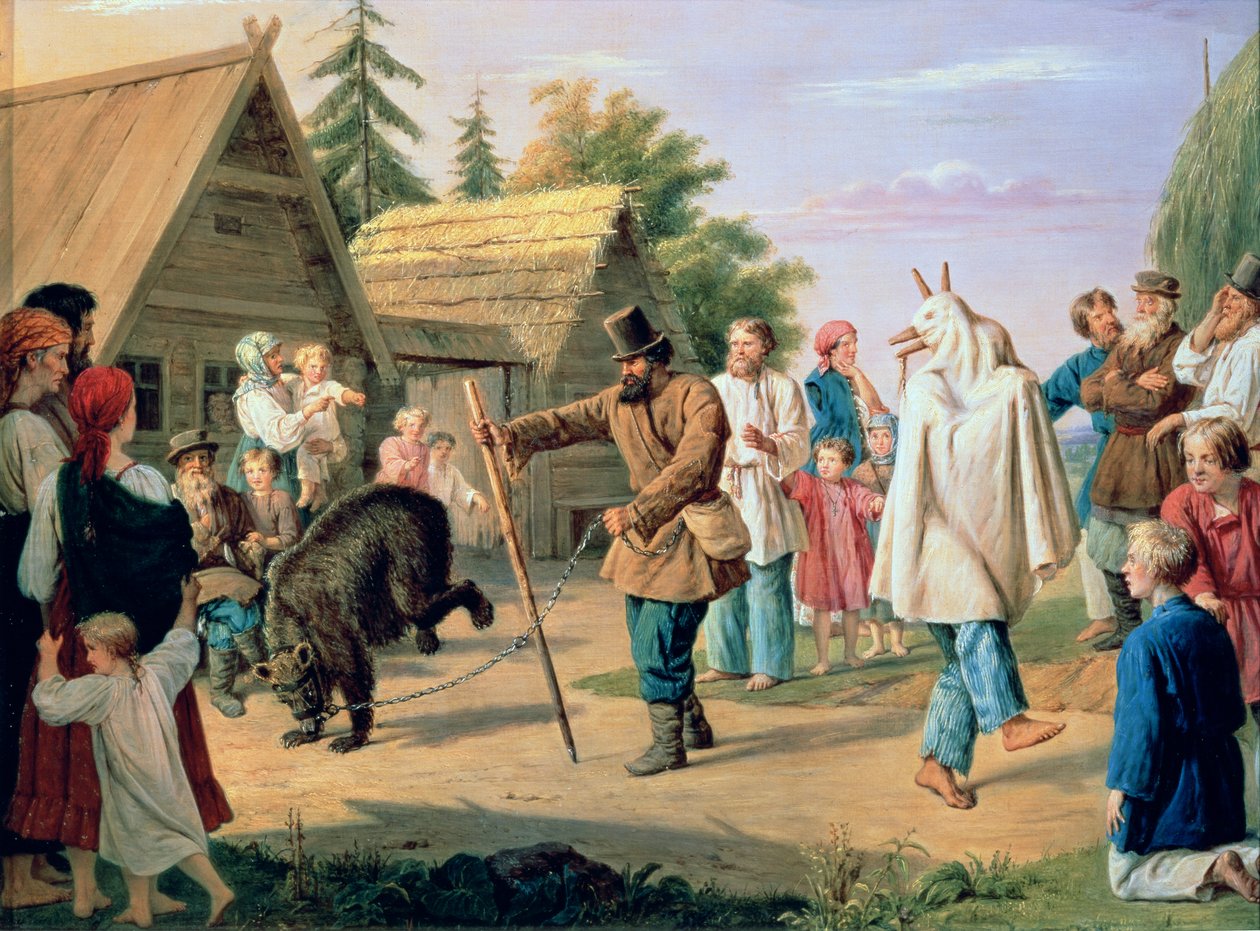 Buffoons in a Village by Francois Nicholas Riss