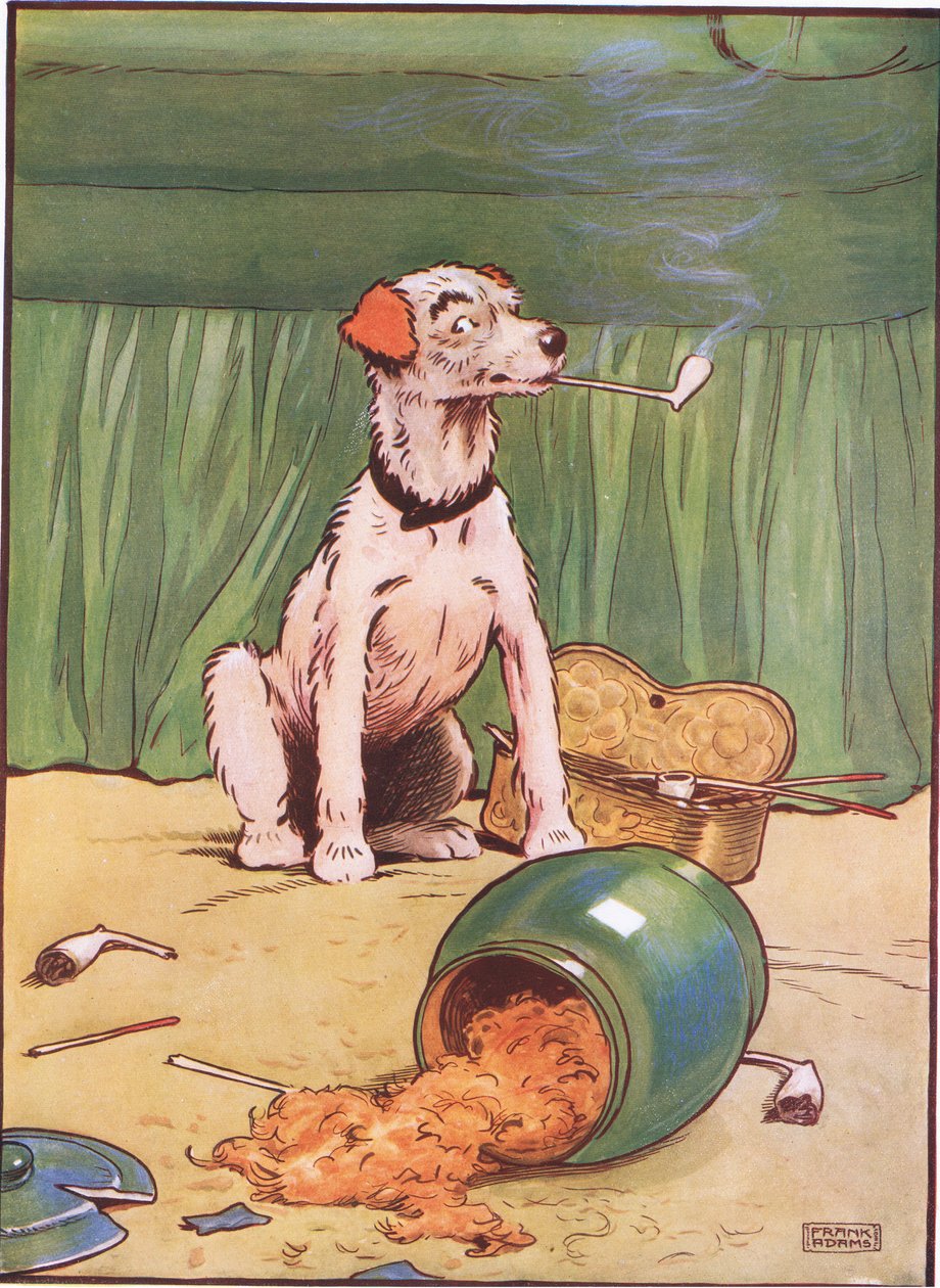 When She Came Back-He Was Smoking a Pipe by Frank Adams