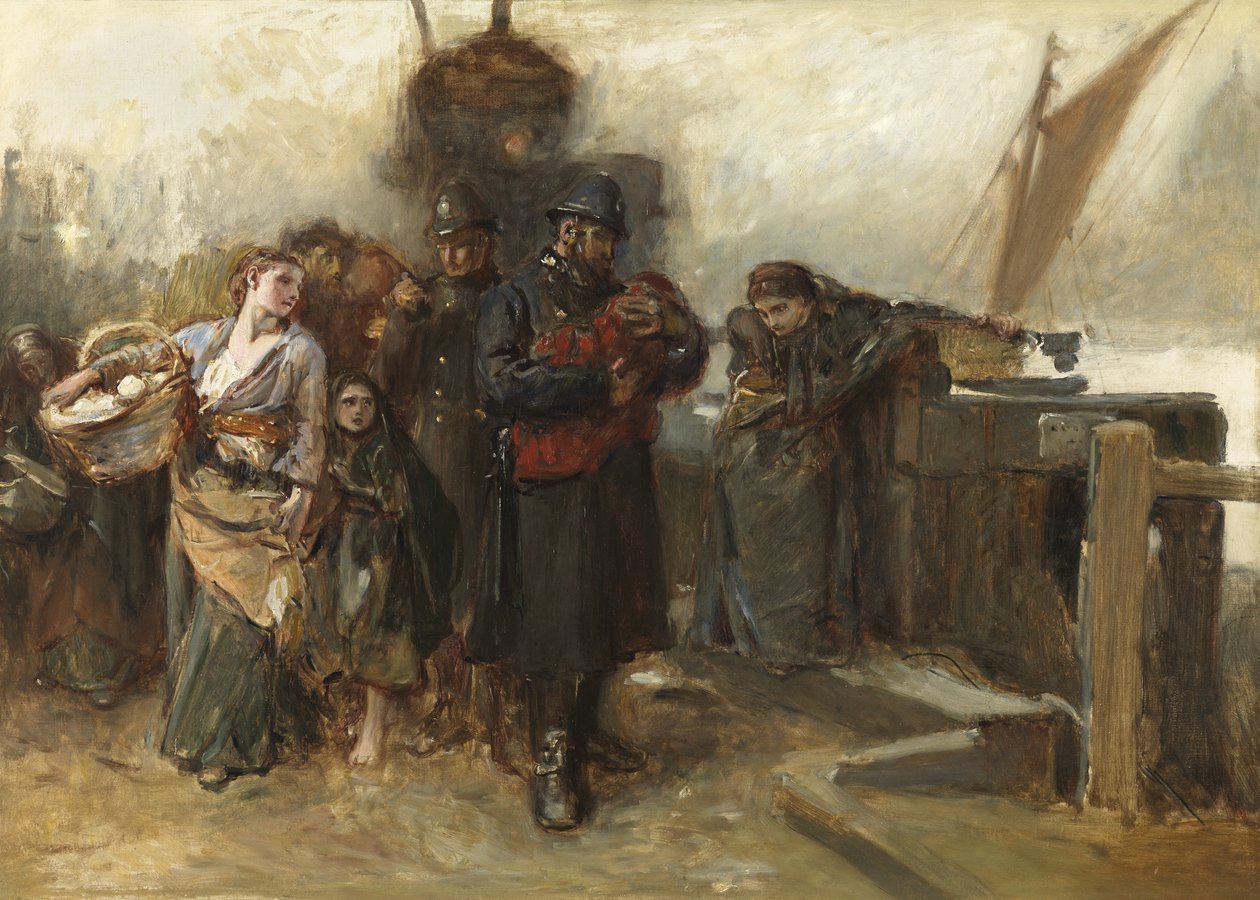 Study for Deserted - a Foundling by Frank Holl