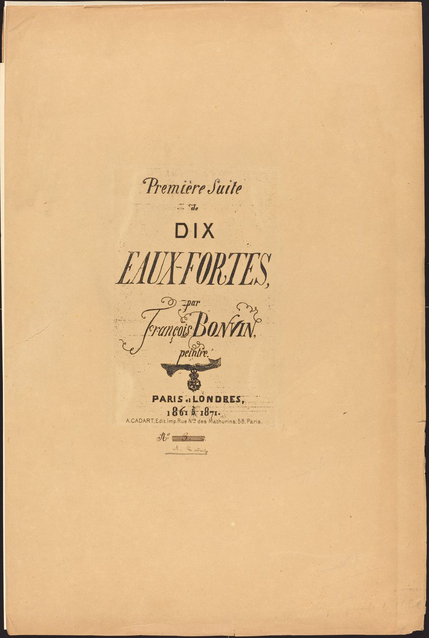 First Suite of Ten Etchings by François Bonvin