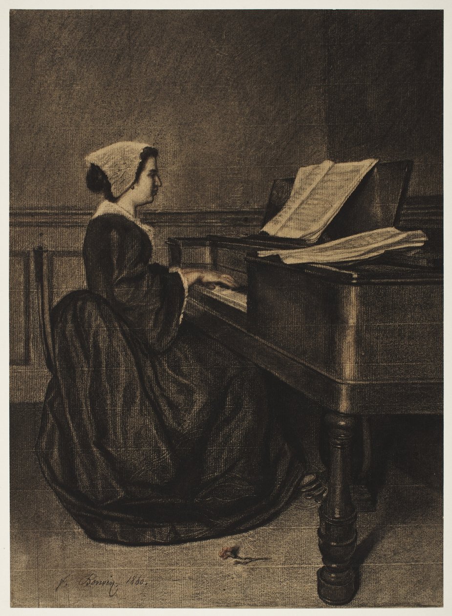 Woman at the Spinet by François Bonvin