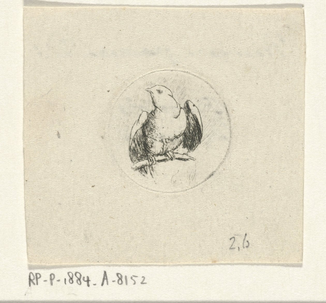 Bird on a Tree Branch by François de Maleck