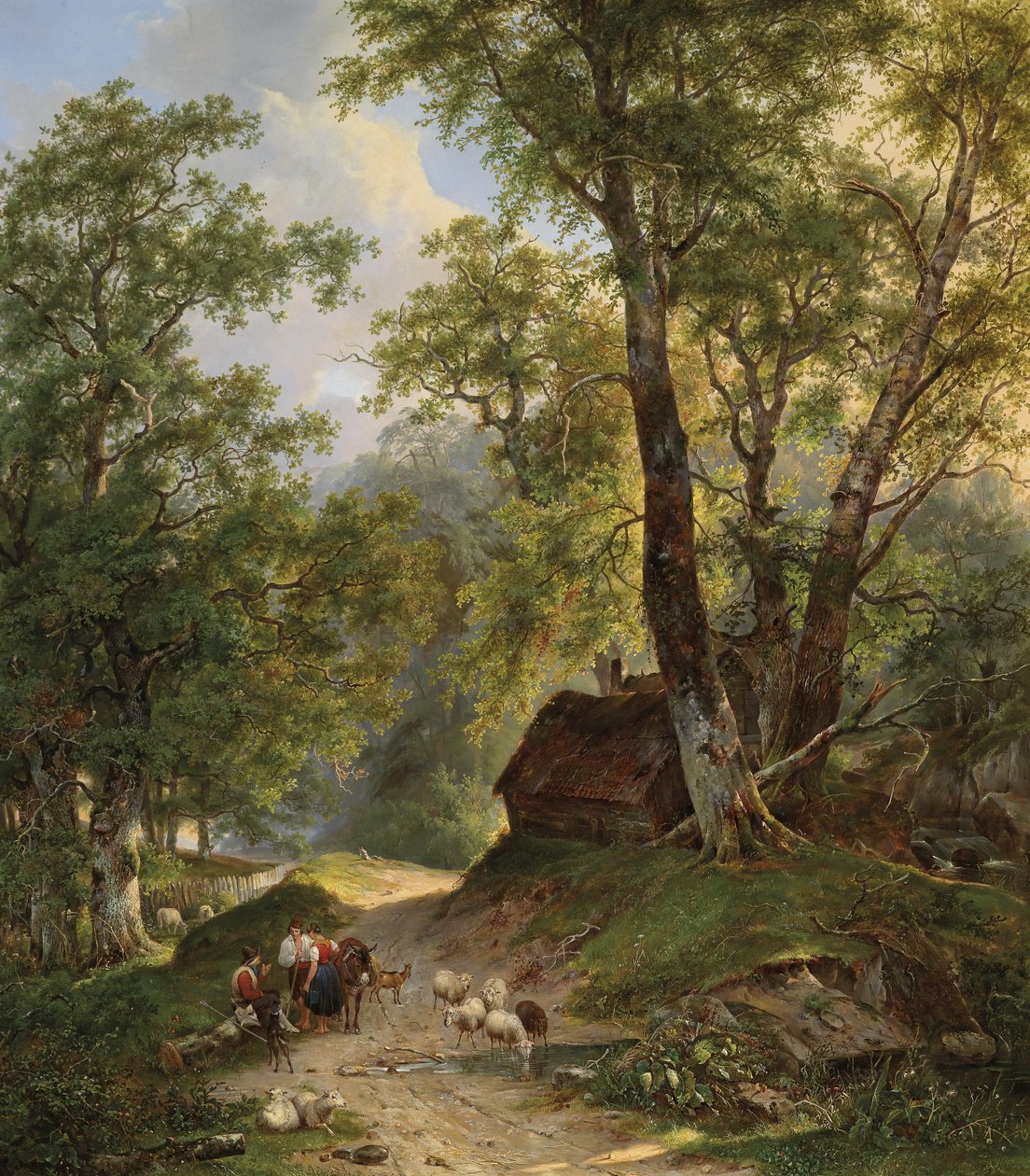 Meeting of the Shepherds on the Way Home by Frans Arnold Breuhaus de Groot