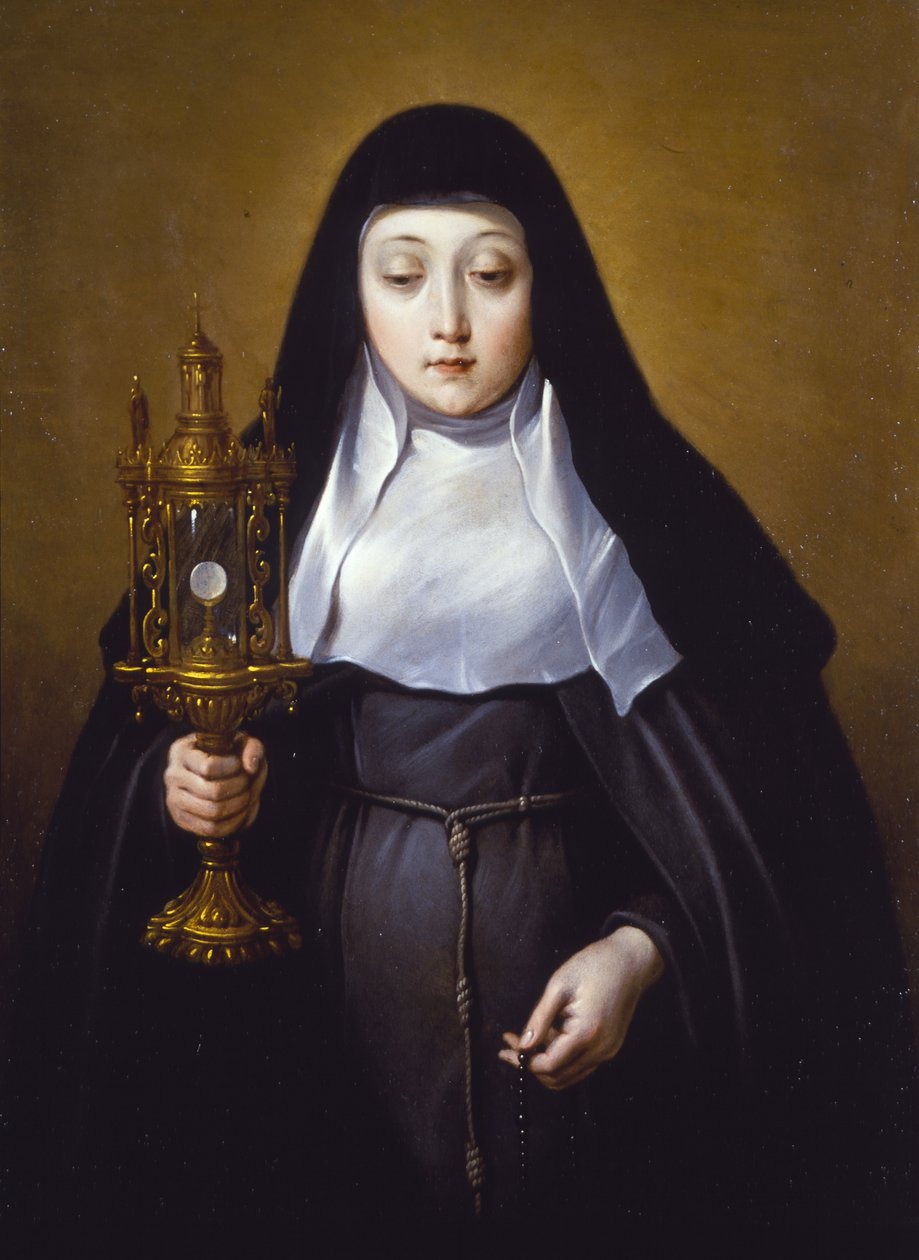 St Claire holding a Monstrance with the eucharist by Frans Luyckx or Leux