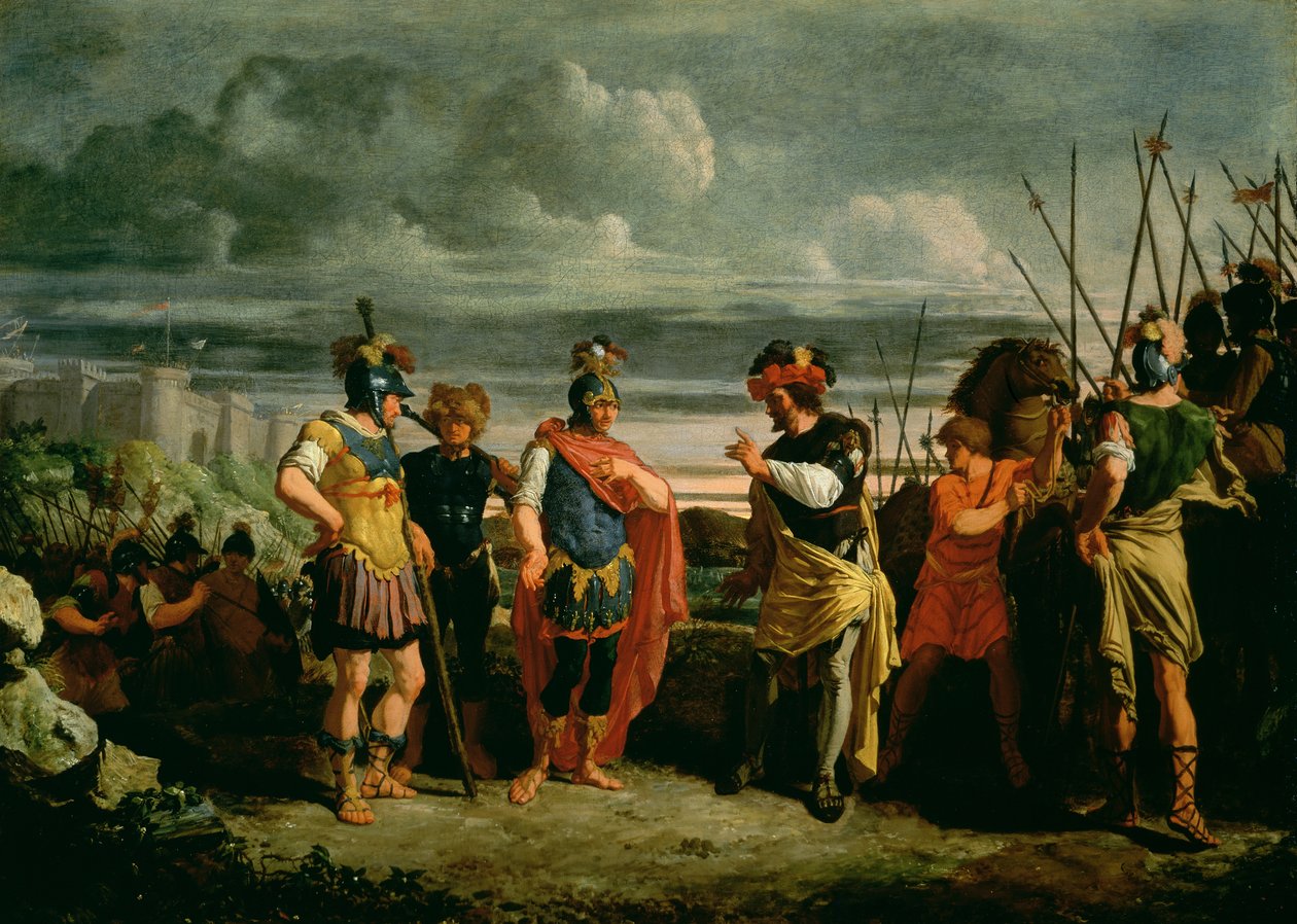 Meeting Between Claudius Civilis and the Commander of the Roman Army by Frans de Jong or Jongh