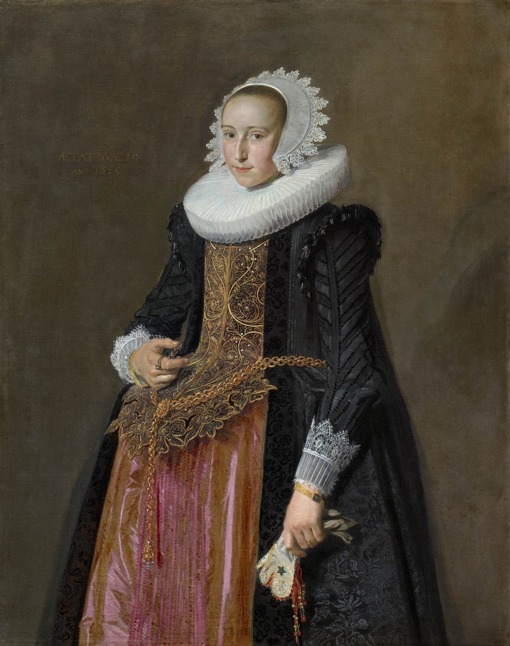 Portrait of Aletta Hanemans (1606-1653) by Frans Hals