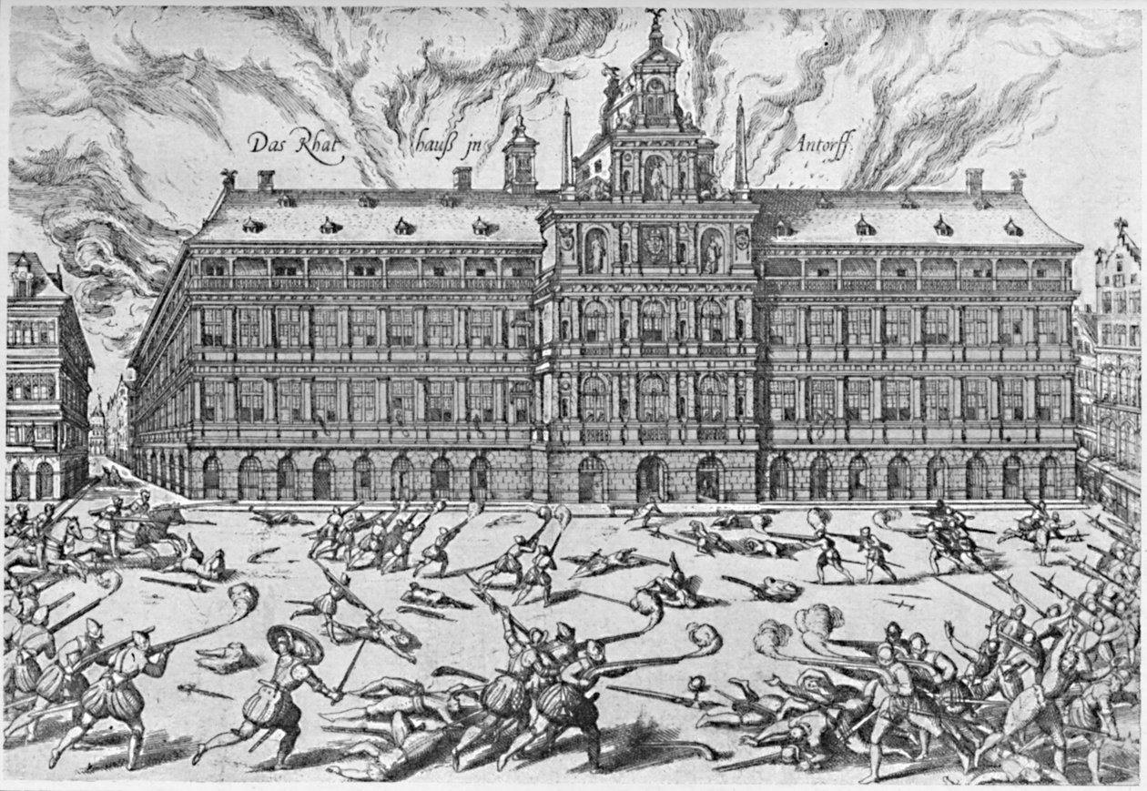 The Sack of Antwerp by Frans Hogenberg