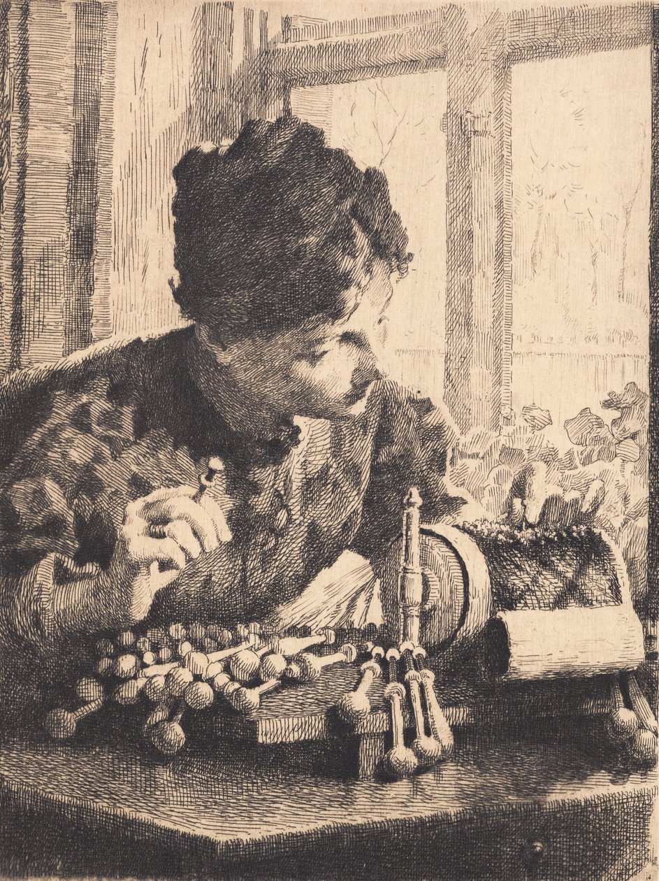 Lace Maker at the Window by Frans Schwartz