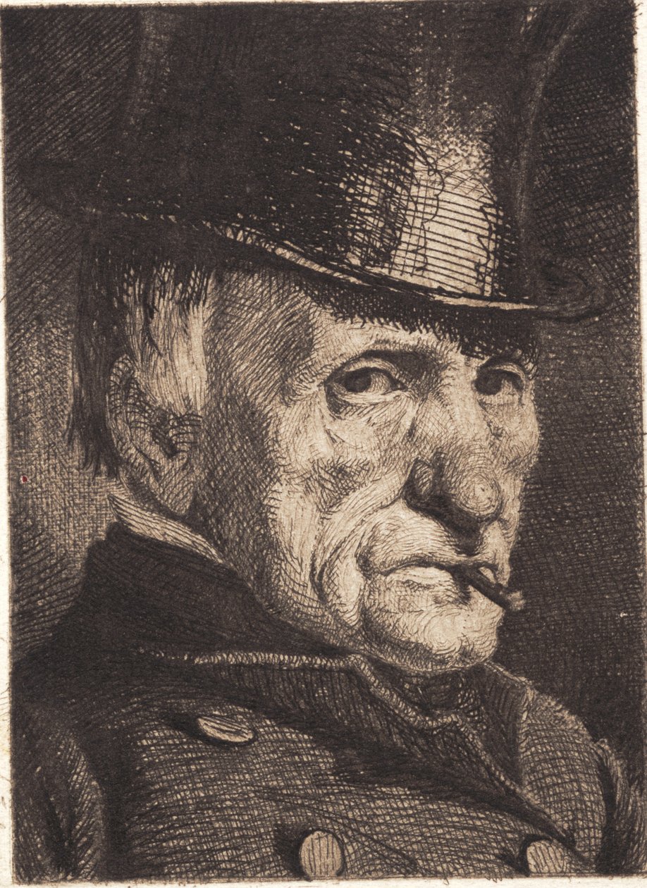 Man with Hat and Cigar by Frans Schwartz