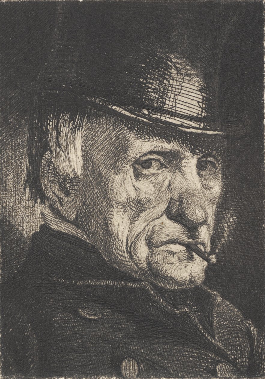 Man with Hat and Cigar by Frans Schwartz